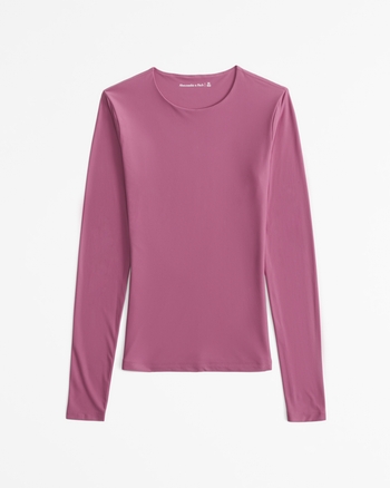 Soft Matte Seamless Tuckable Long-Sleeve Top