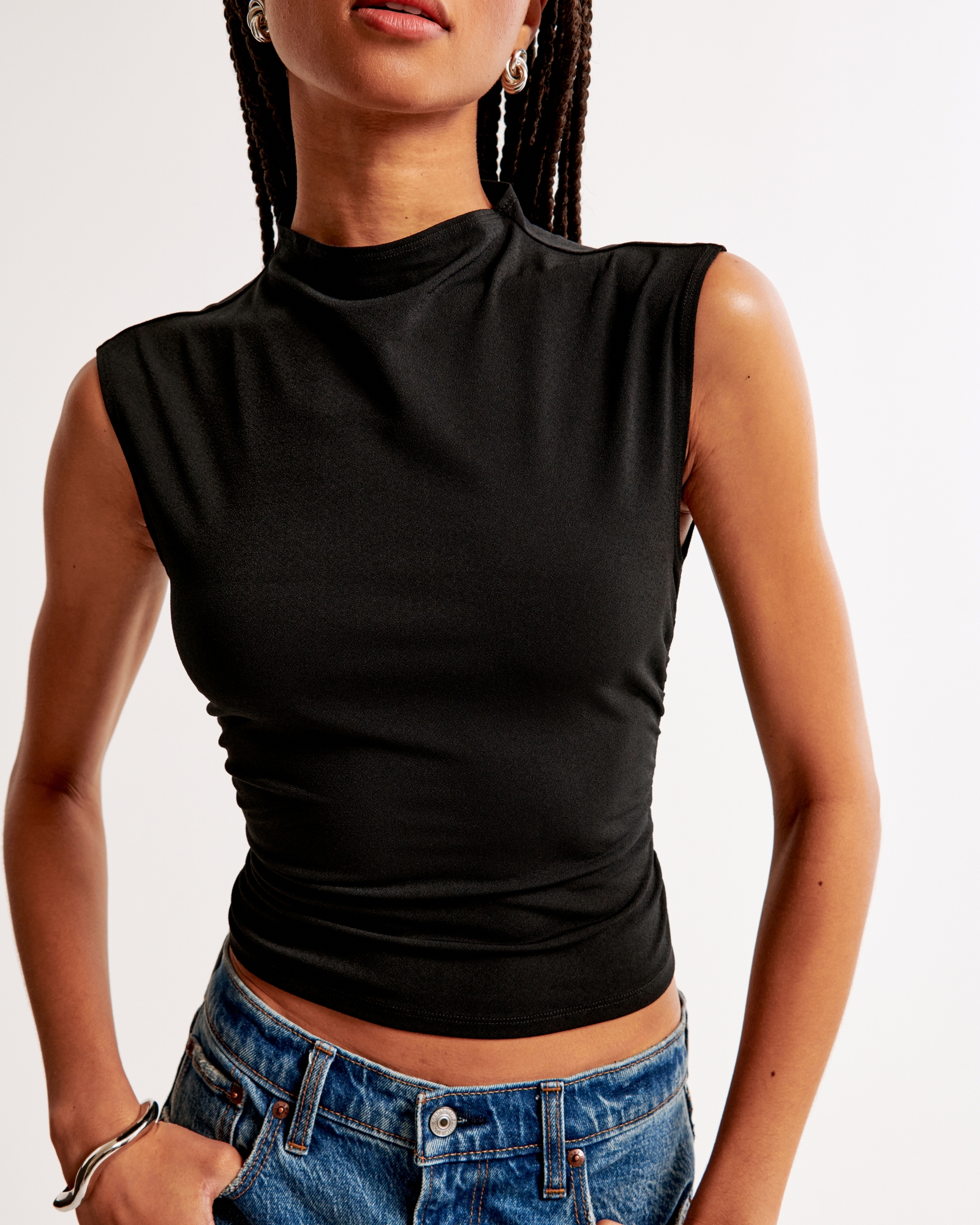 The A&F Paloma Stretch Crepe Top