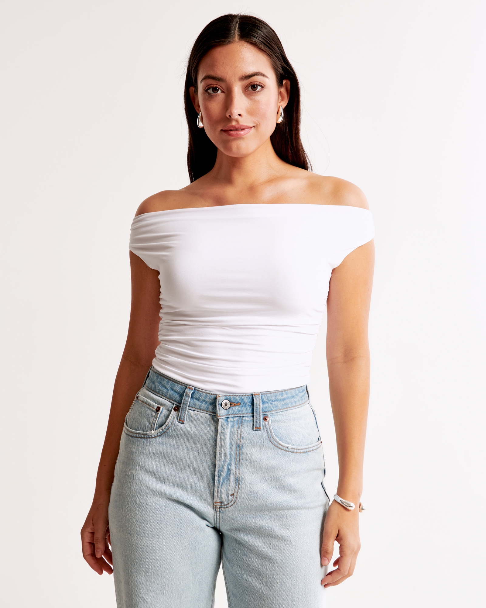 Off-The-Shoulder Ruched Top