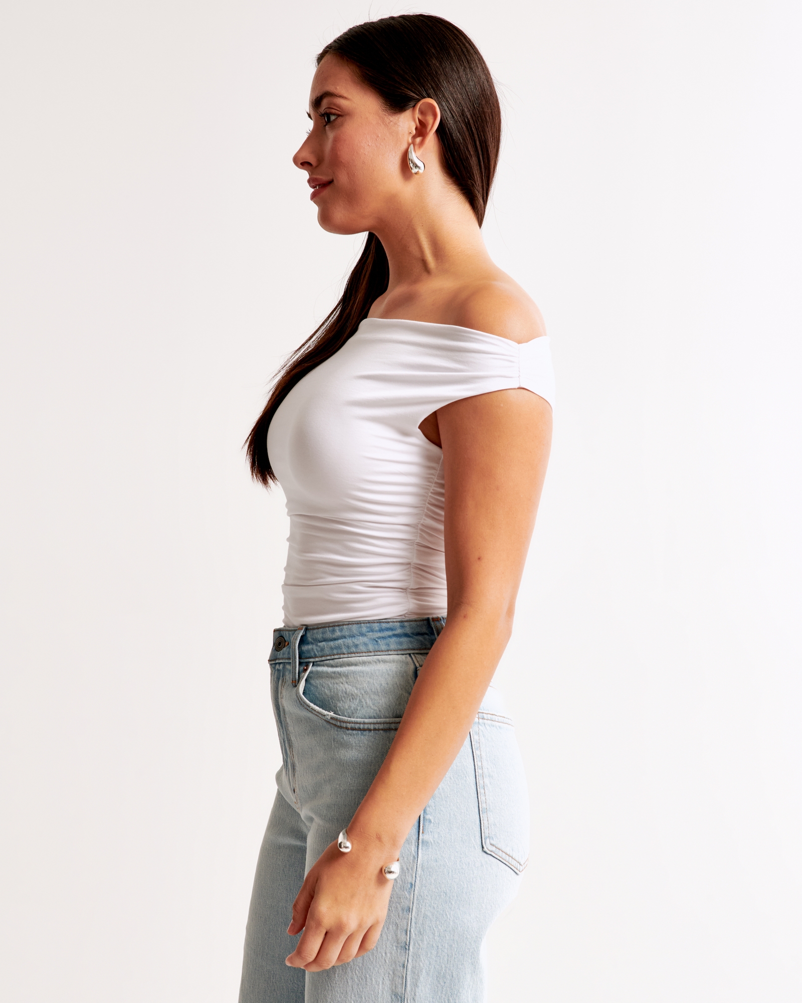 Off-The-Shoulder Ruched Top