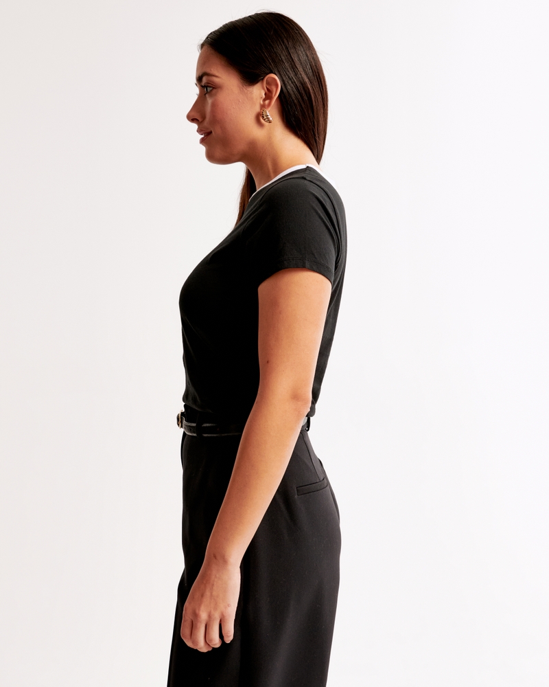 Essential Polished Body-Skimming Tee