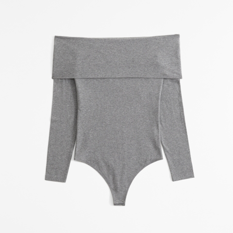 Боди Off-The-Shoulder, без швов, хлопок — Abercrombie & Fitch