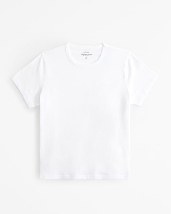 Essential Polished Body-Skimming Tuckable Tee, White