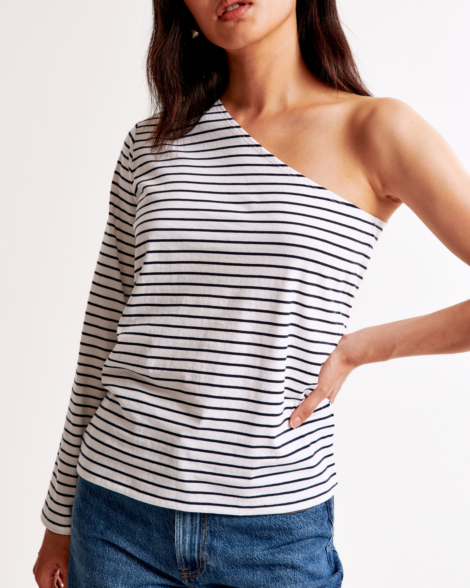 Asymmetrical Premium Polished Long-Sleeve Top