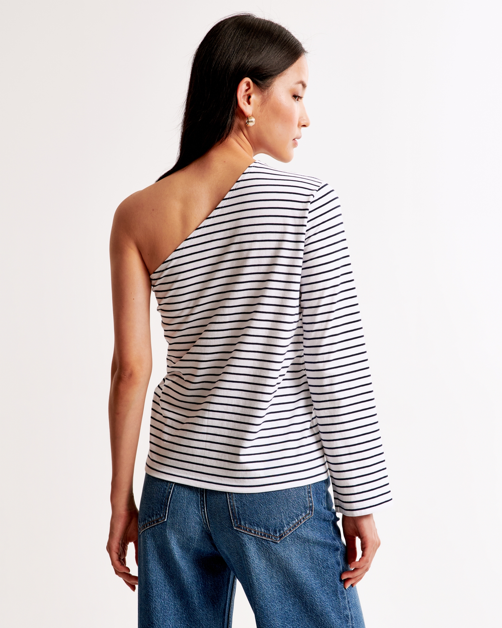 Asymmetrical Premium Polished Long-Sleeve Top