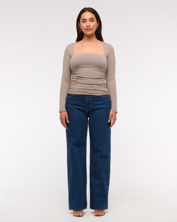 Women's The A&F Ava Long-Sleeve Top | Women's Tops | Abercrombie.com