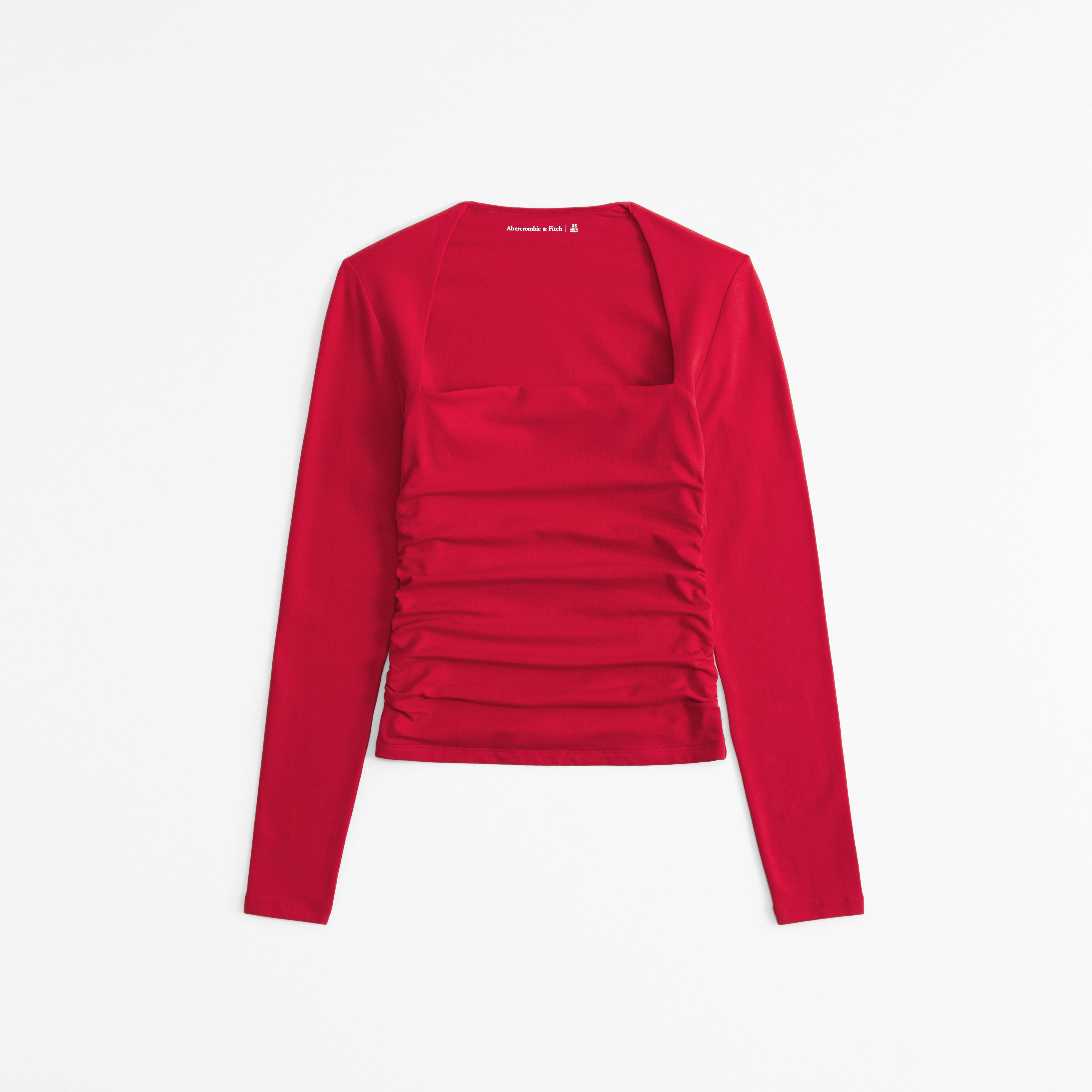 Abercrombie & Fitch The A&f Ava Long-sleeve Top In Red