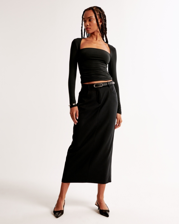 Women's The A&F Ava Long-Sleeve Top | Women's Tops | Abercrombie.com