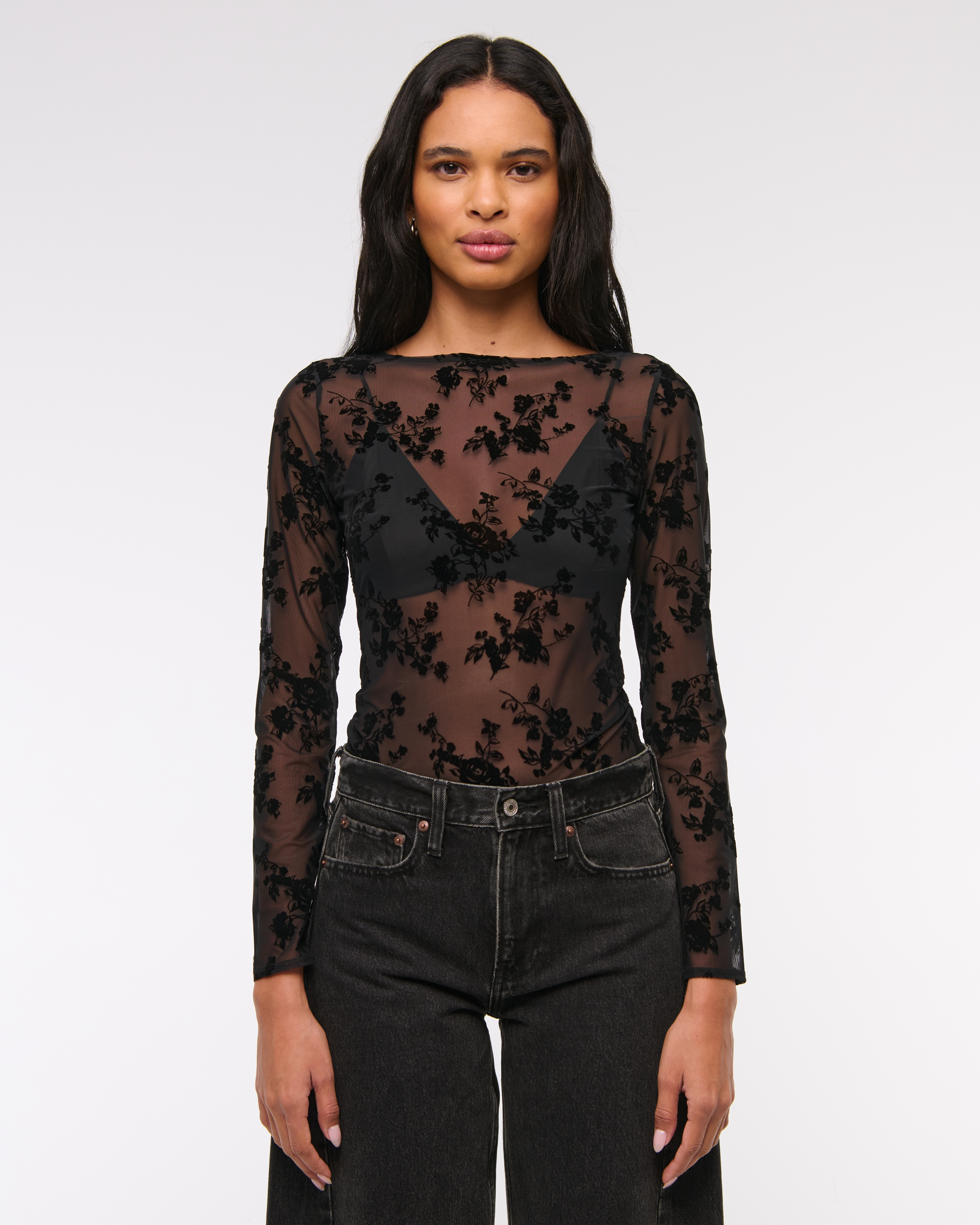 Full sleeve mesh top online