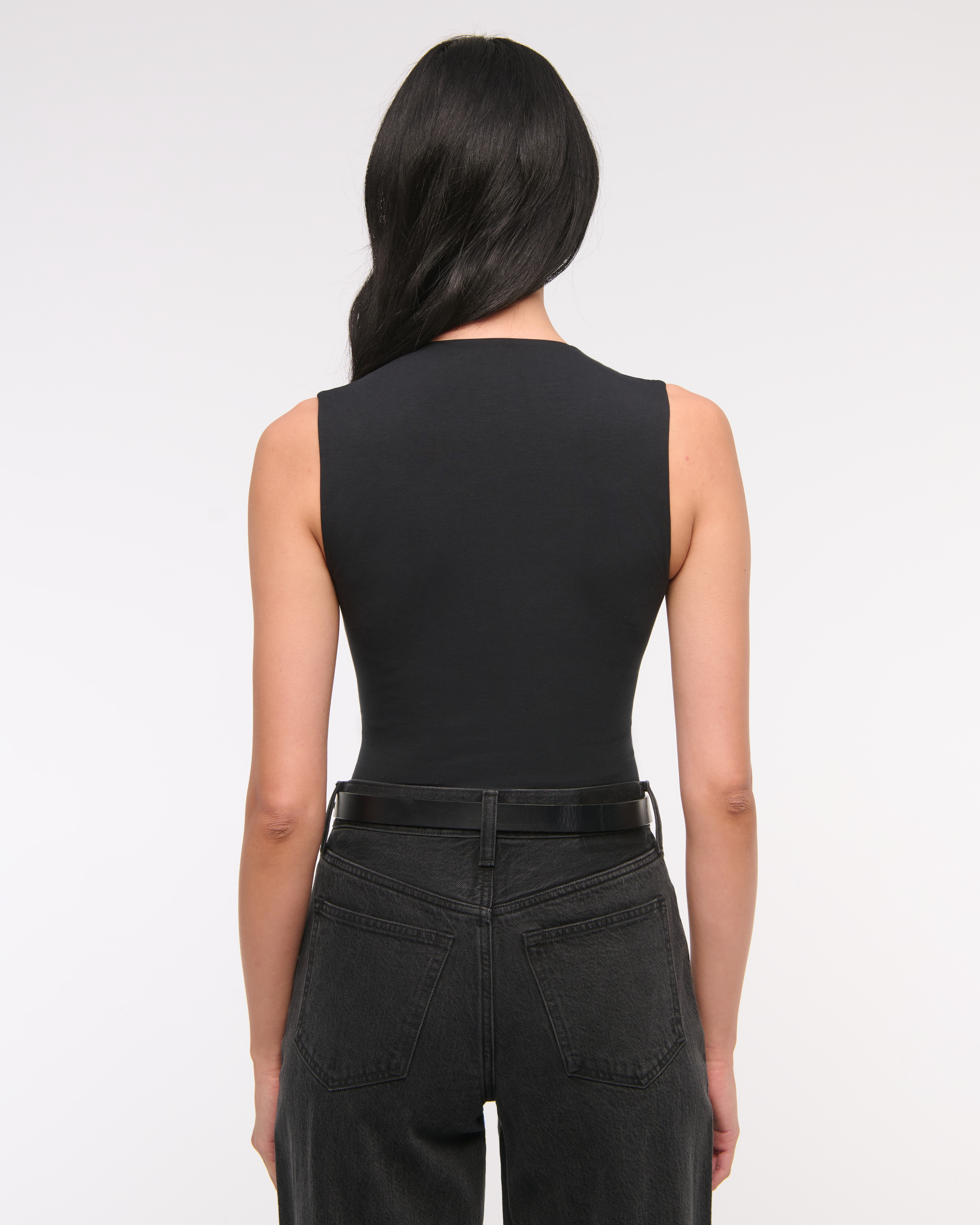 スーツ CO Women Outer 6863BHTCPS24 001 Black Women's Plunge Hardware Bodysuit | Women's Tops