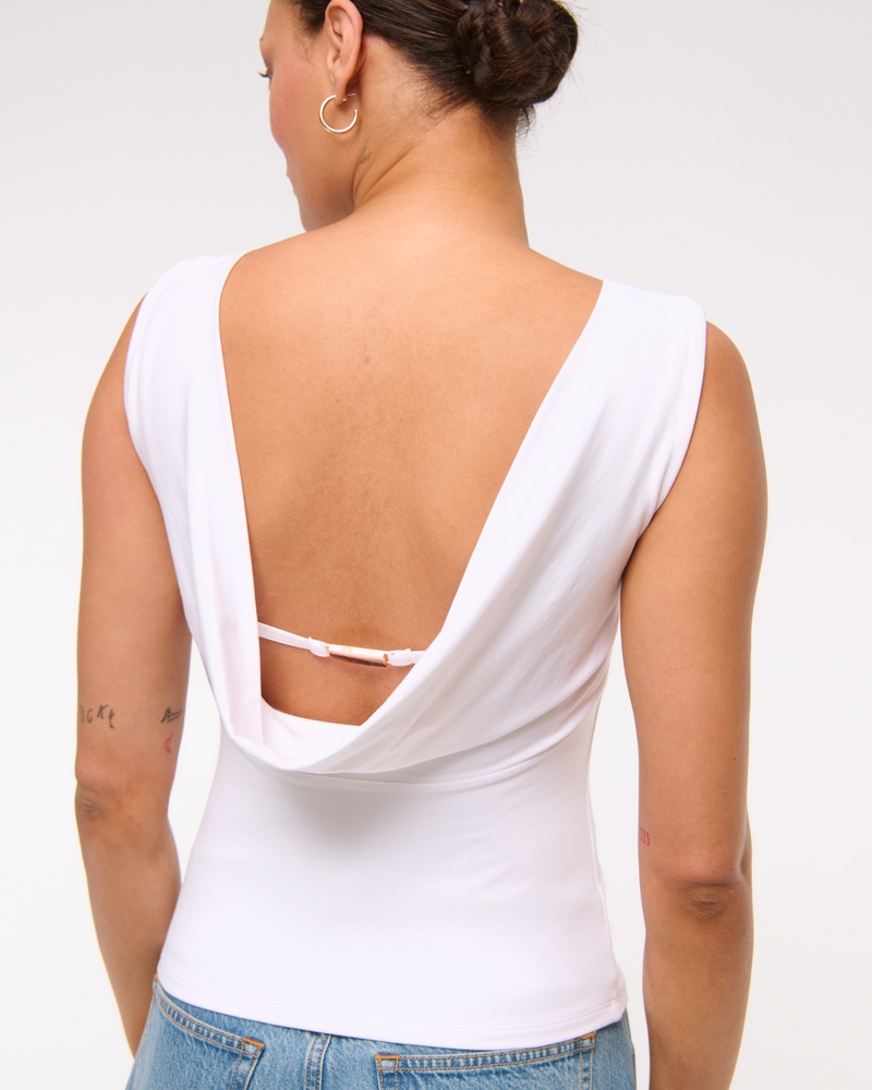 Draped Cowl Hardware Back Top
