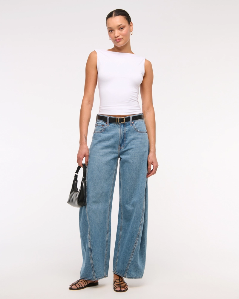 Draped Cowl Hardware Back Top