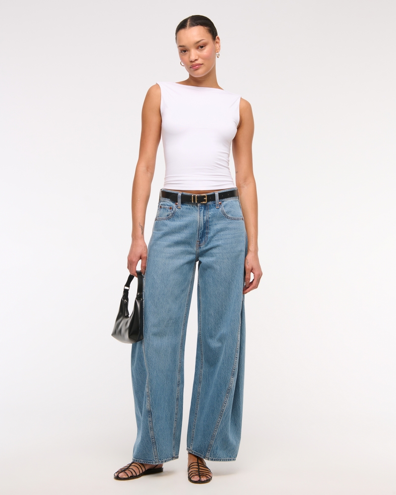 Draped Cowl Hardware Back Top