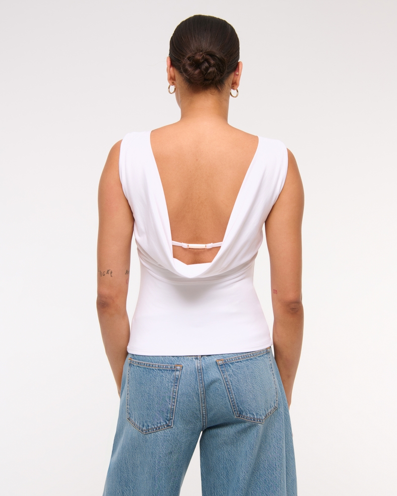 Draped Cowl Hardware Back Top