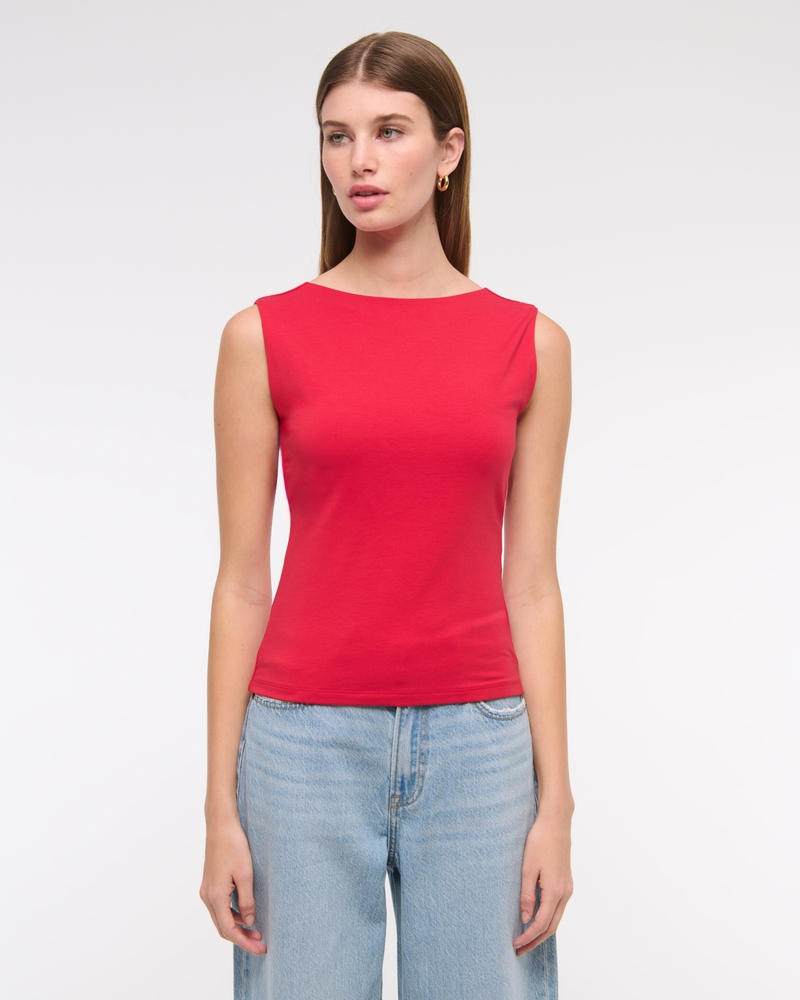 Draped Cowl Hardware Back Top