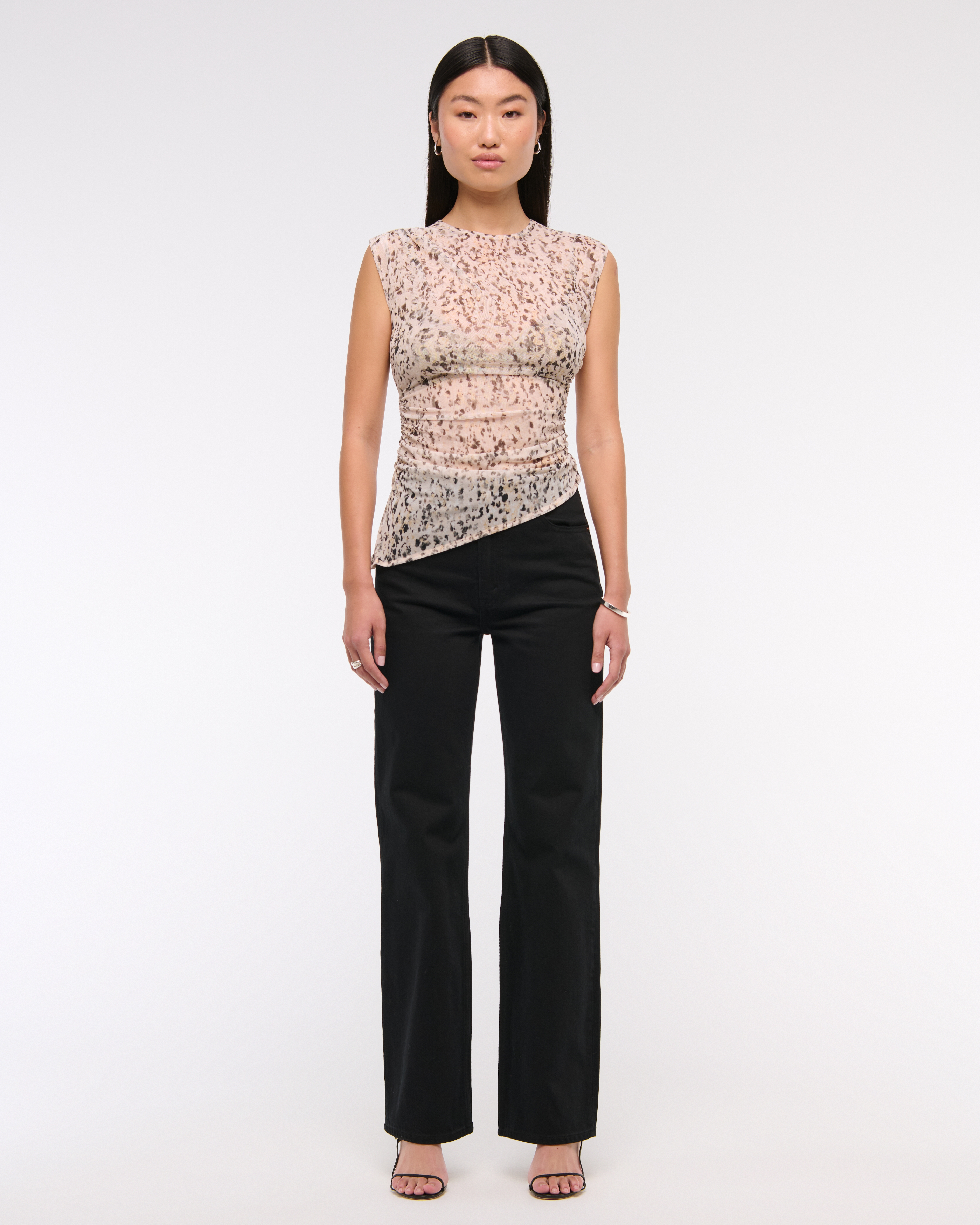 Women's Draped Mesh Top | Women's Tops | Abercrombie.com