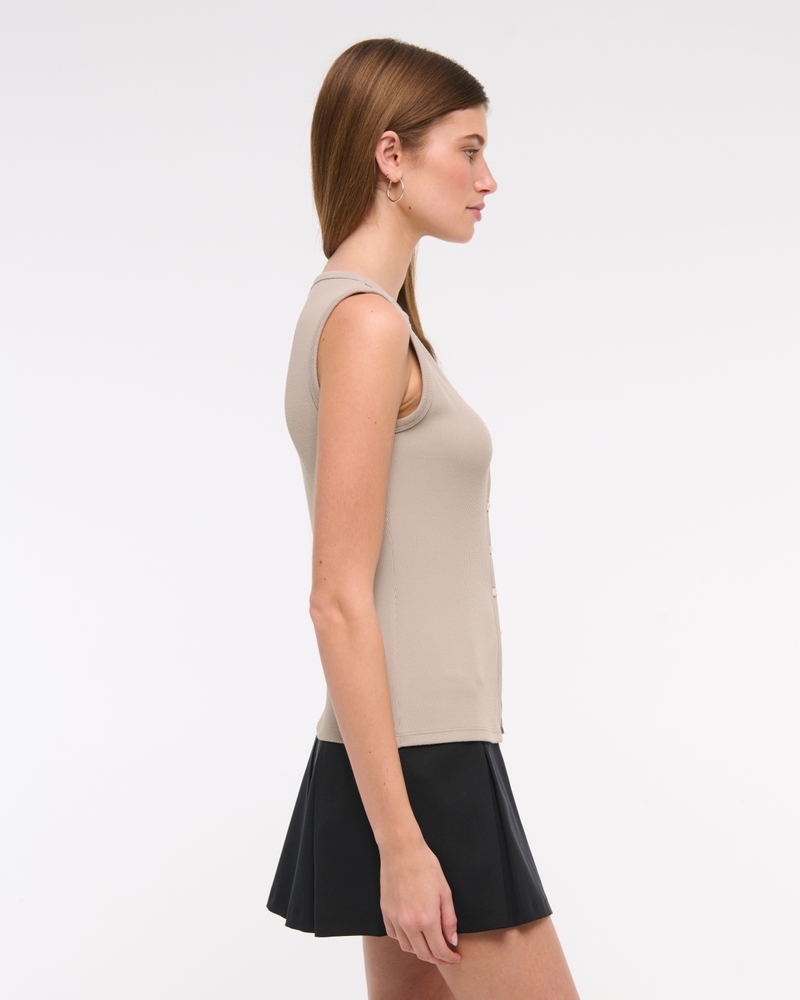 Slash Button-Through Top