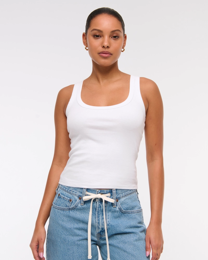 Vintage Rib Tuckable Scoopneck Tank