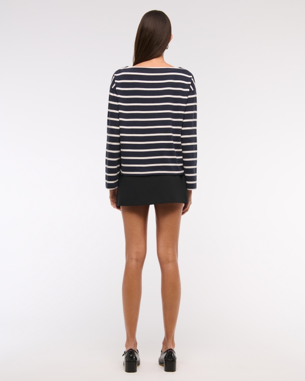 Long-Sleeve Heavyweight Jersey Slash Tee