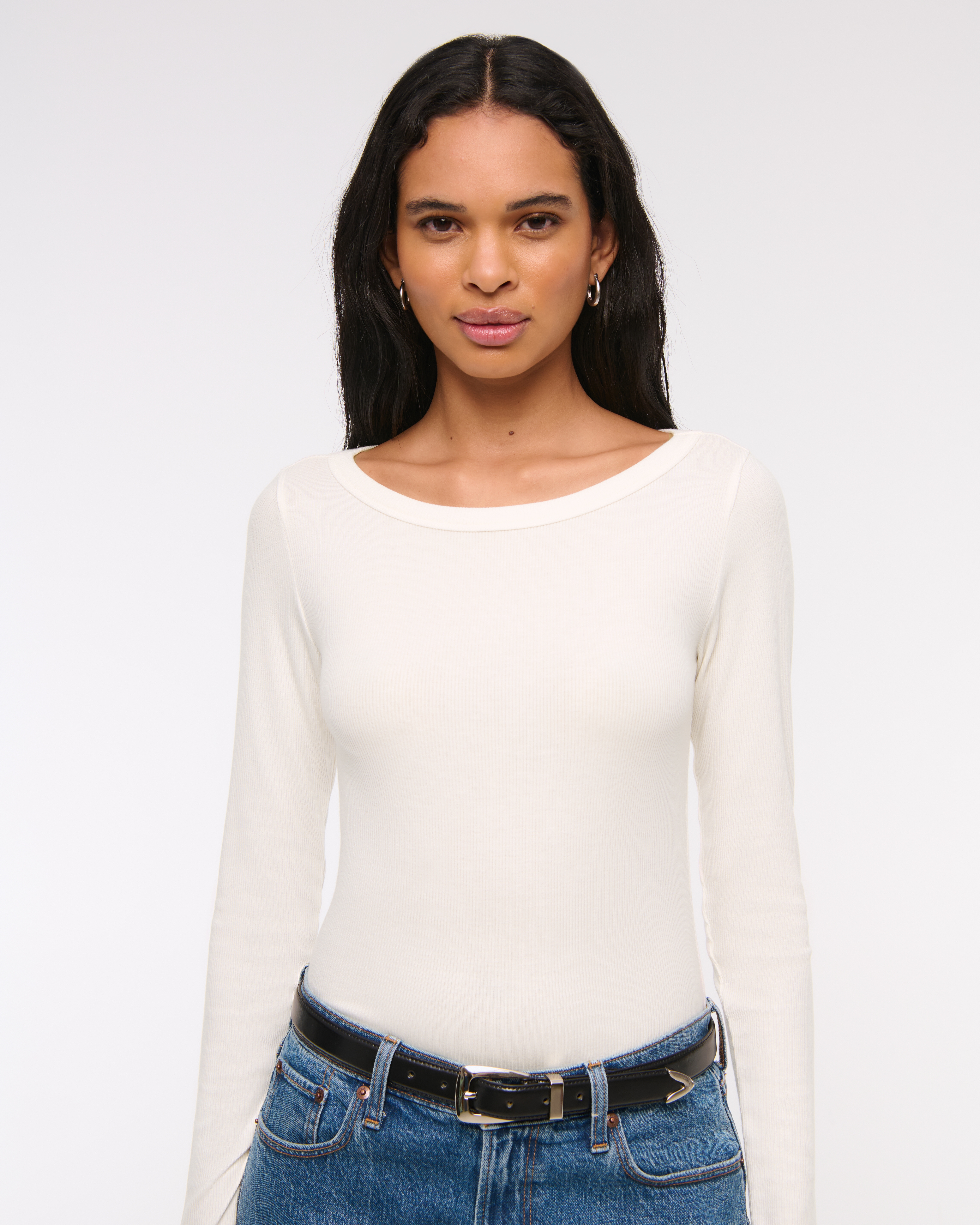売れ筋商品|||マルコポーロ Tシャツ レディース トップス LONG SLEEVE BOAT NECK - Long sleeved top - mid stone melange Women's Long-Sleeve Boatneck Featherweight Rib Top | Women's
