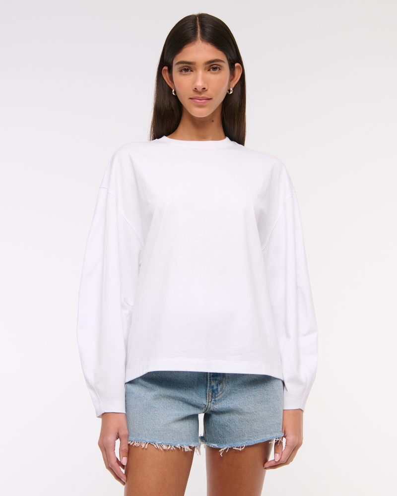 Women's Long-Sleeve Barrel Tee | Women's Tops | Abercrombie.com