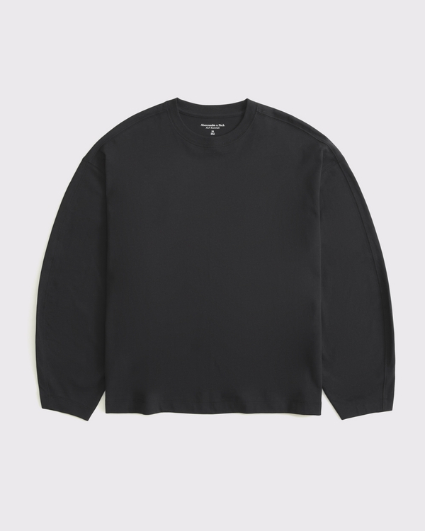 Long-Sleeve Barrel Tee, Black view 1