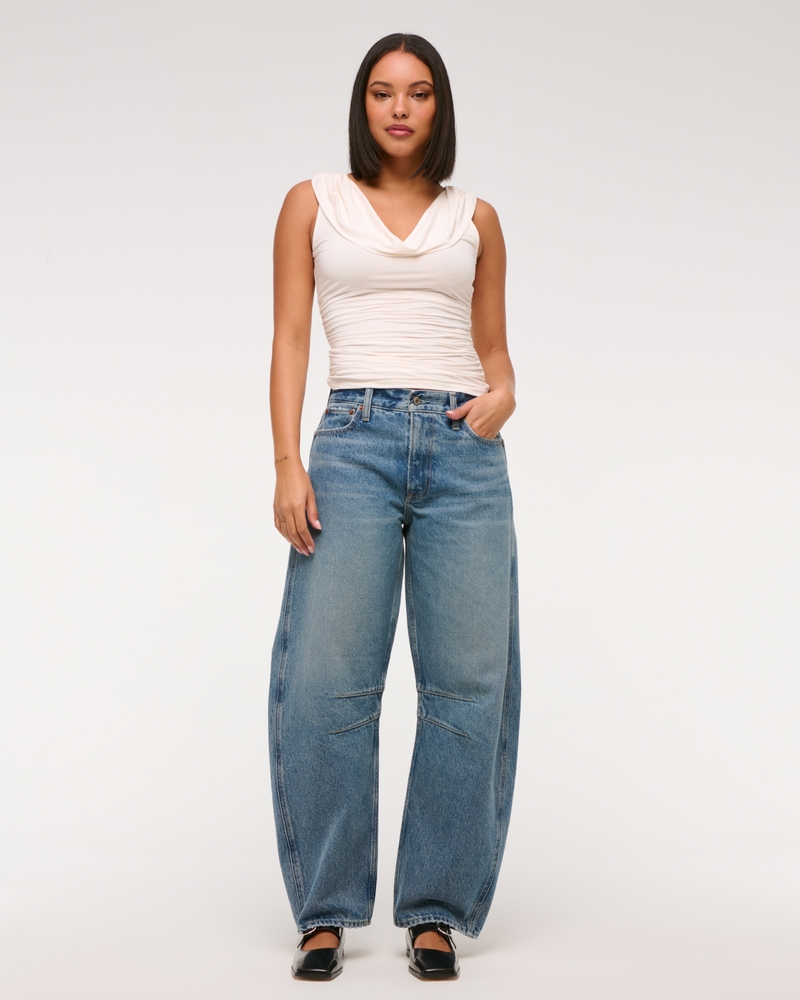 Draped Cowl Neck Top