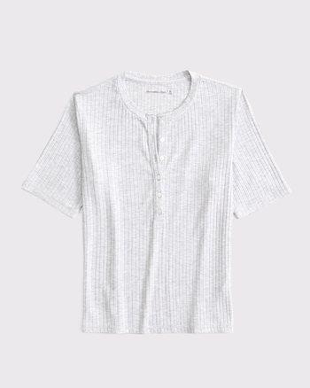 Half-Sleeve Henley Top