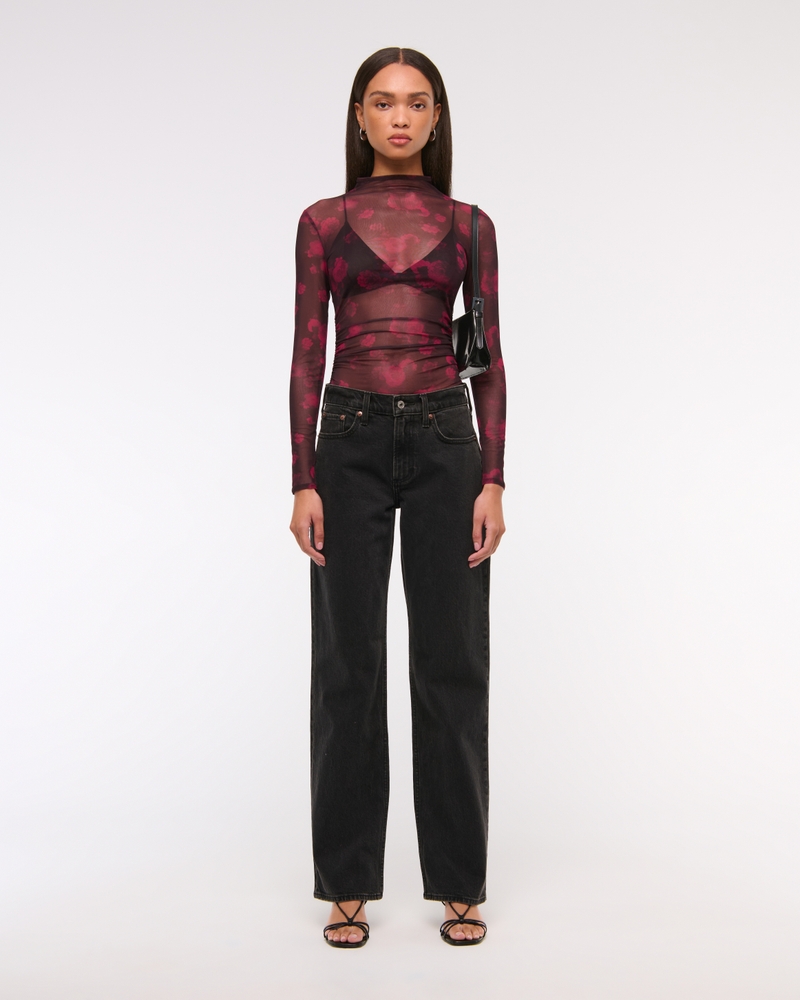 The A&F Paloma Long-Sleeve Mesh Top