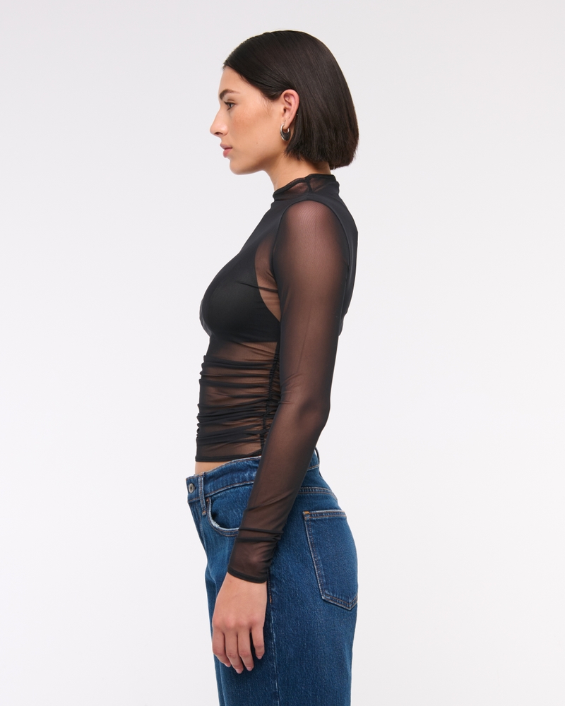 The A&F Paloma Long-Sleeve Mesh Top