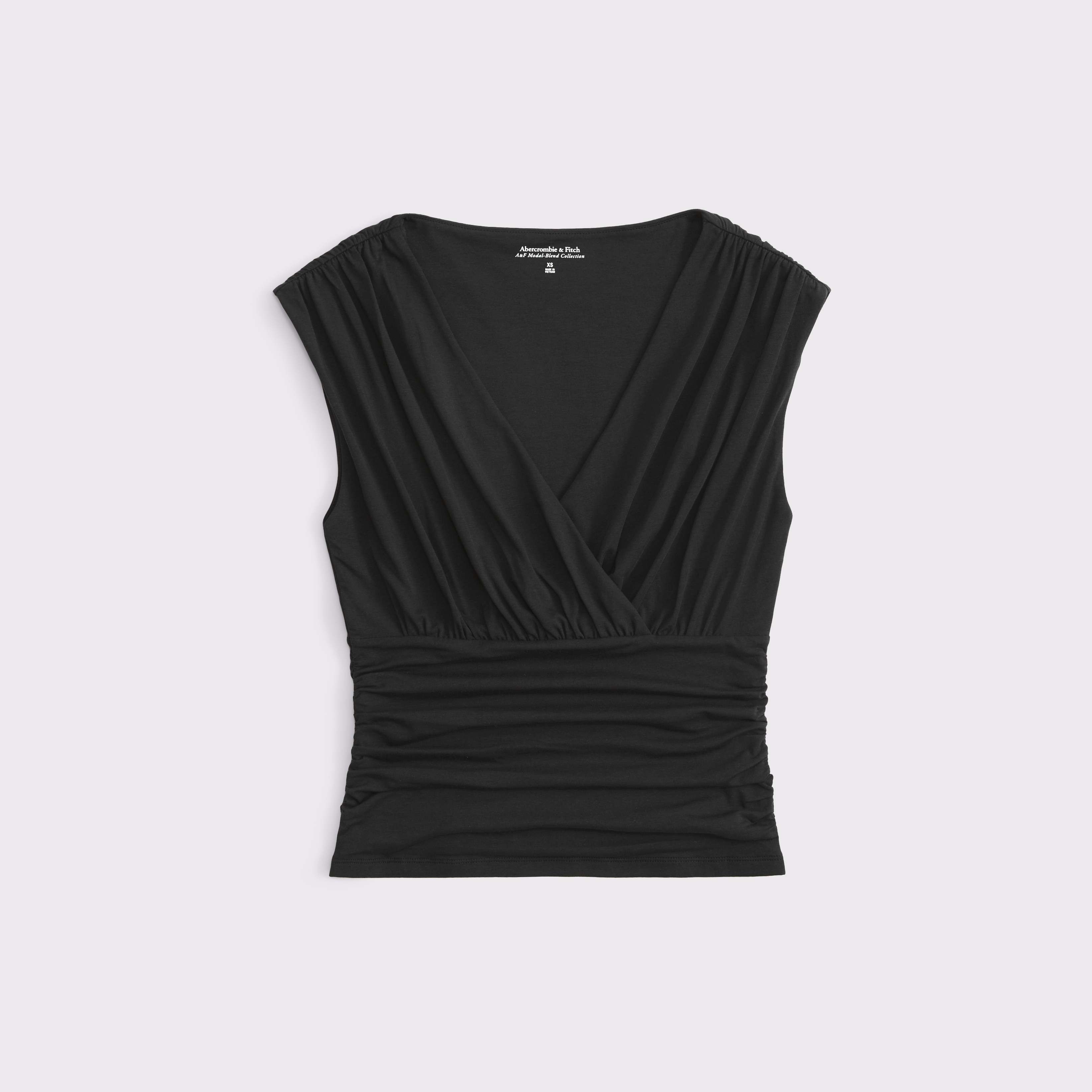 Women's Ruched V-Neck Top | Women's Tops | Abercrombie.com