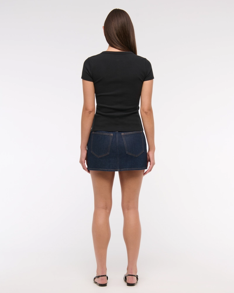 Ribbed Button-Through Top