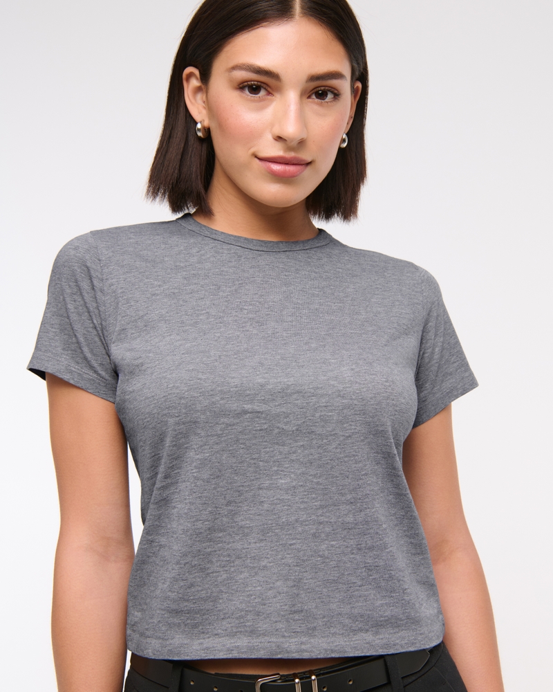 Essential Polished Body-Skimming Tee
