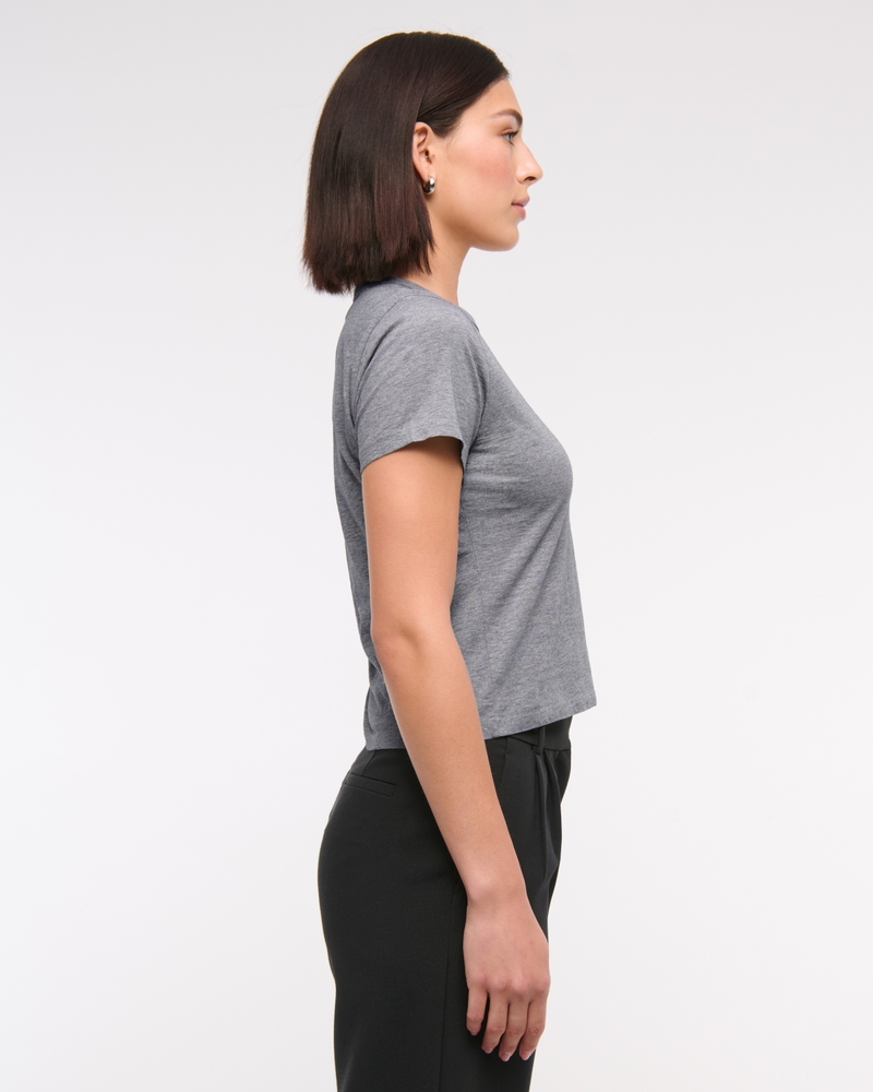 Essential Polished Body-Skimming Tee