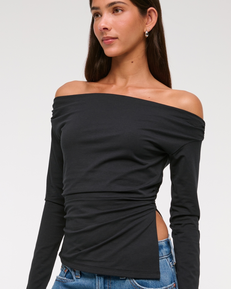 Off-The-Shoulder Draped Top