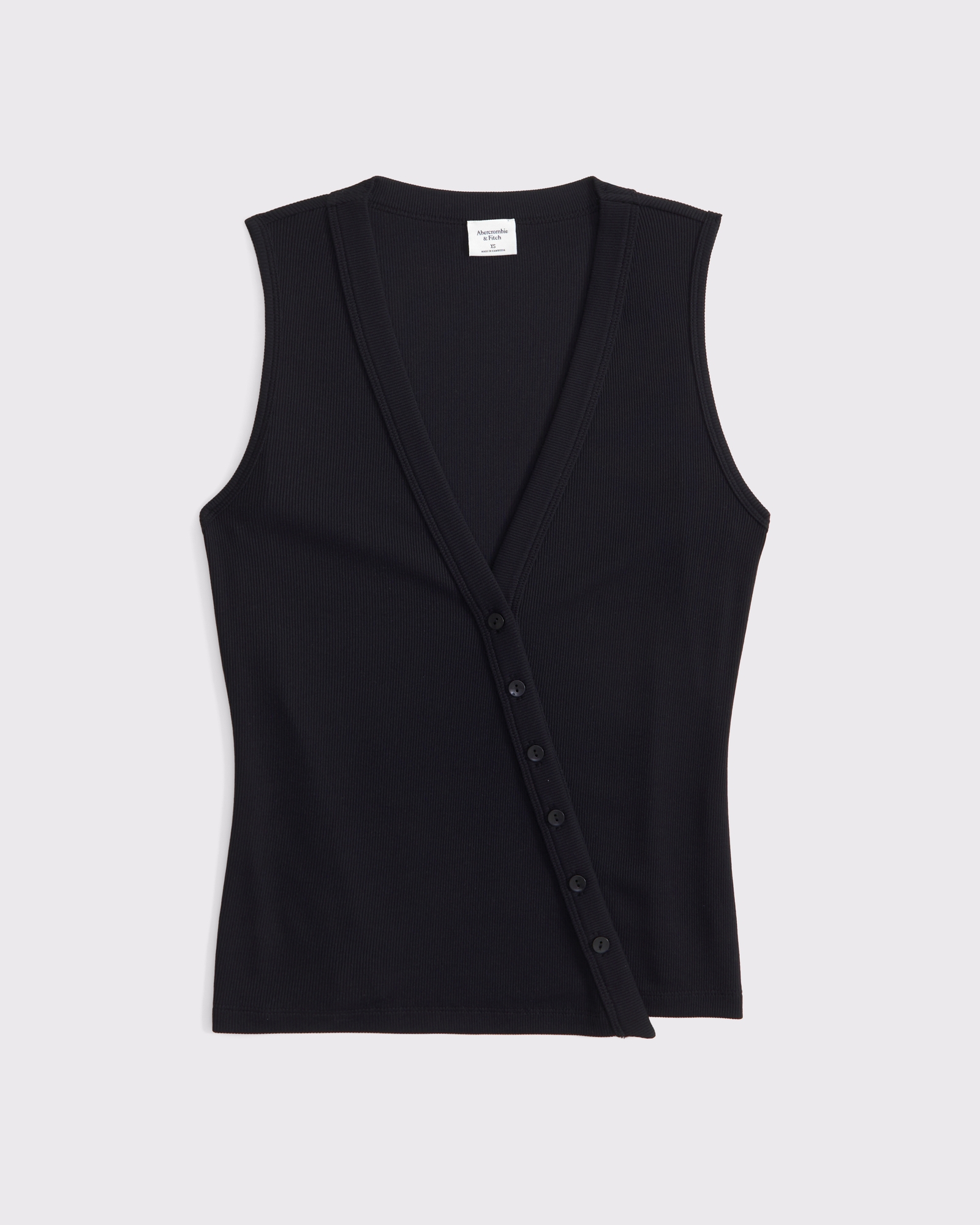 Asymmetrical Button-Through Top