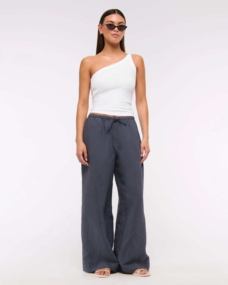 One-Shoulder Rib Tank