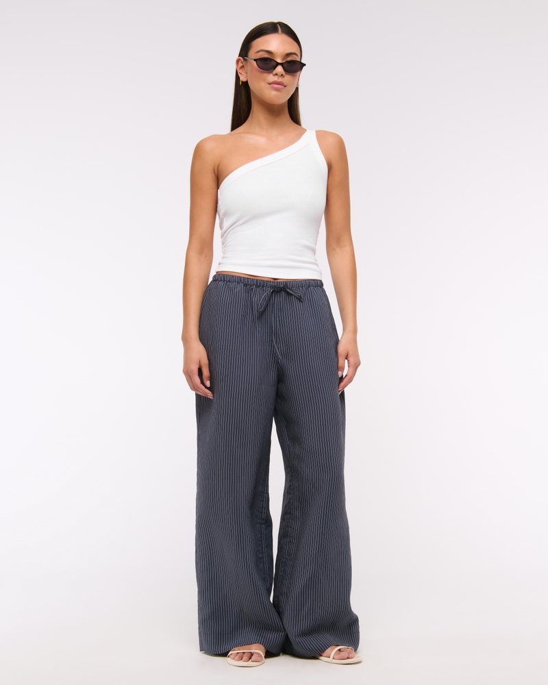 One-Shoulder Rib Tank