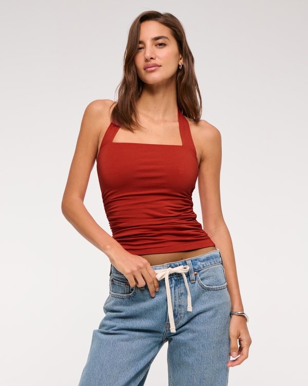 The A&F Ava Halter Top, Red view 2