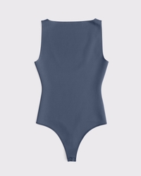 Sculpt Matte Seamless Slash Scoop-Back Bodysuit