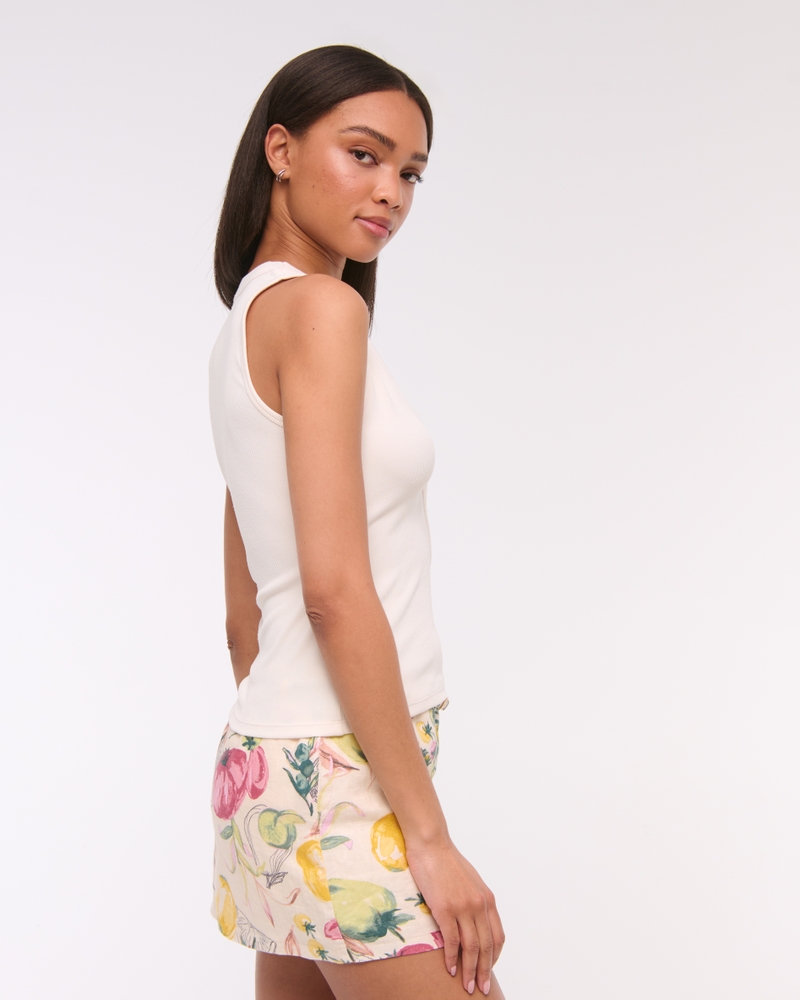 Asymmetrical Button-Through Top