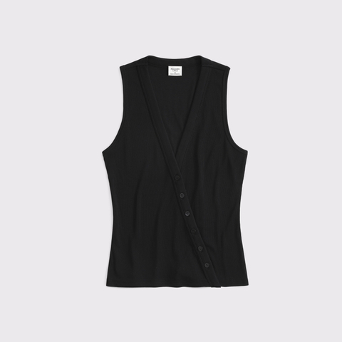 Женские топы Abercrombie & Fitch Asymmetrical Button-Through Top