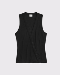 Asymmetrical Button-Through Top