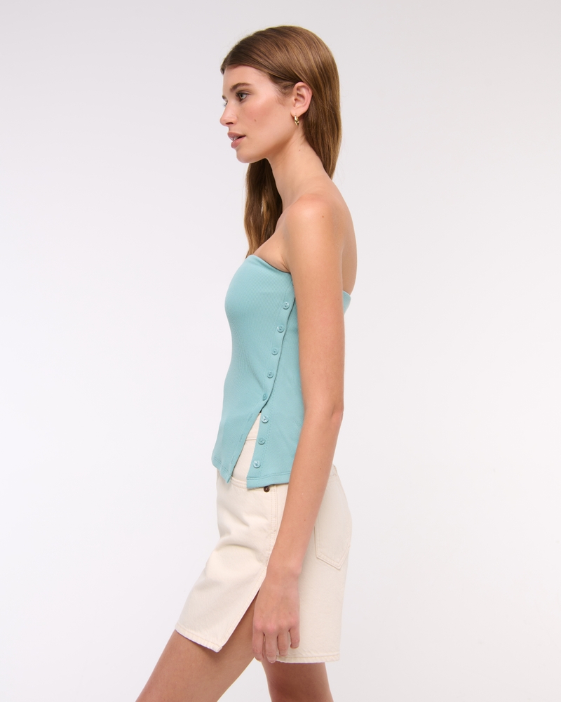 Side-Button Tube Top