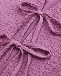 Bubble Knit Tie-Front Top
