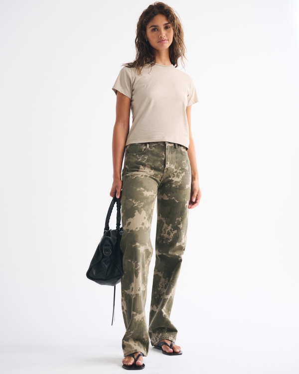 Essential Polished Body-Skimming Tee, Light Brown view 2