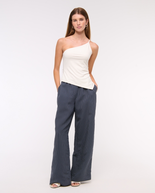 新品　ONE SHOULDER STRAIGHT ALL IN ONE Women's One-Shoulder Asymmetrical Top | Women's Clearance