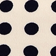 cream polka dot
