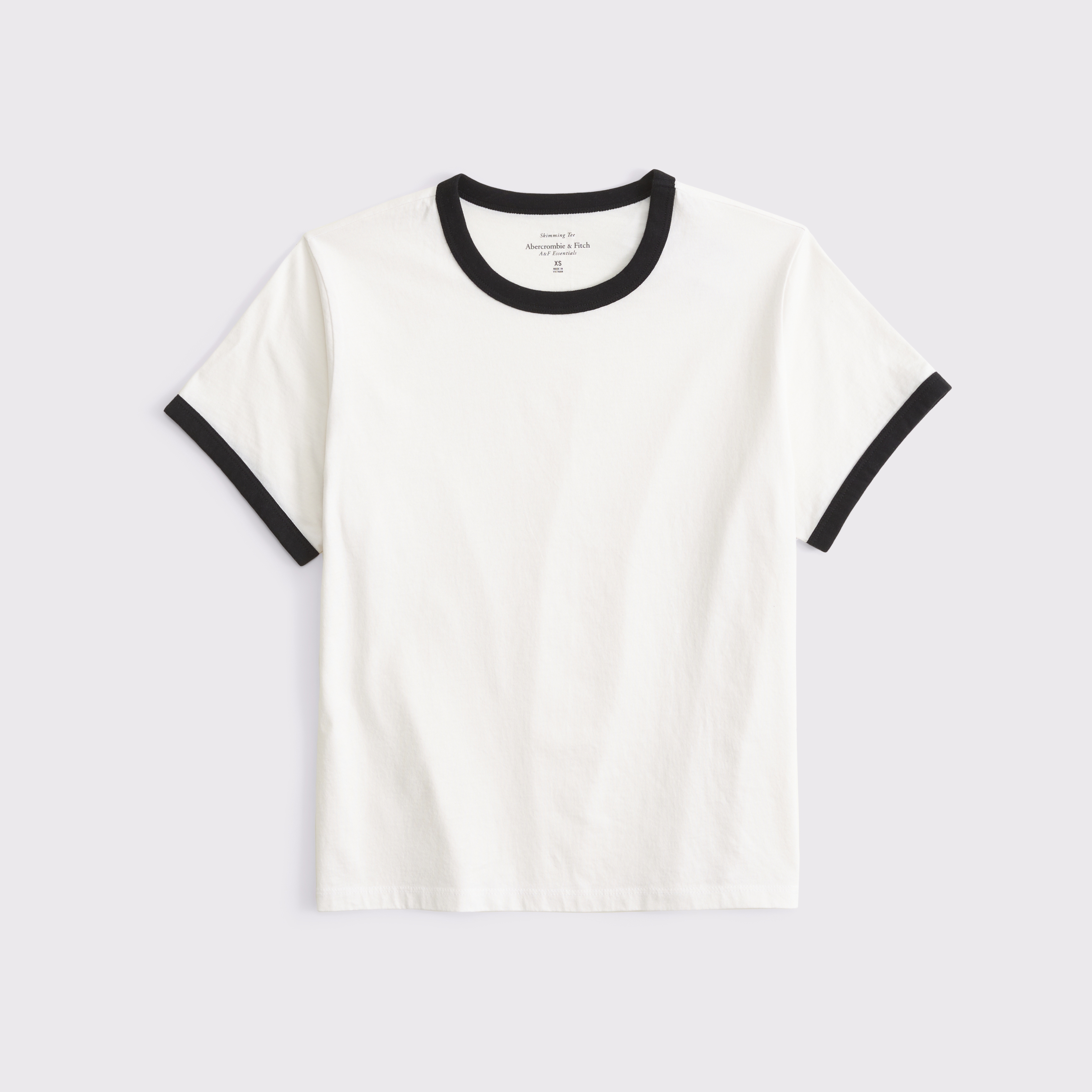 Abercrombie & Fitch Essential Polished Body-skimming Tee In White
