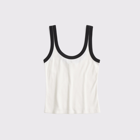 Женские топы Abercrombie & Fitch Vintage-Style Rib Tuckable Scoopneck Tank